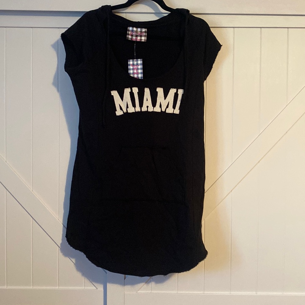 Black Hooded Beach Cover-up